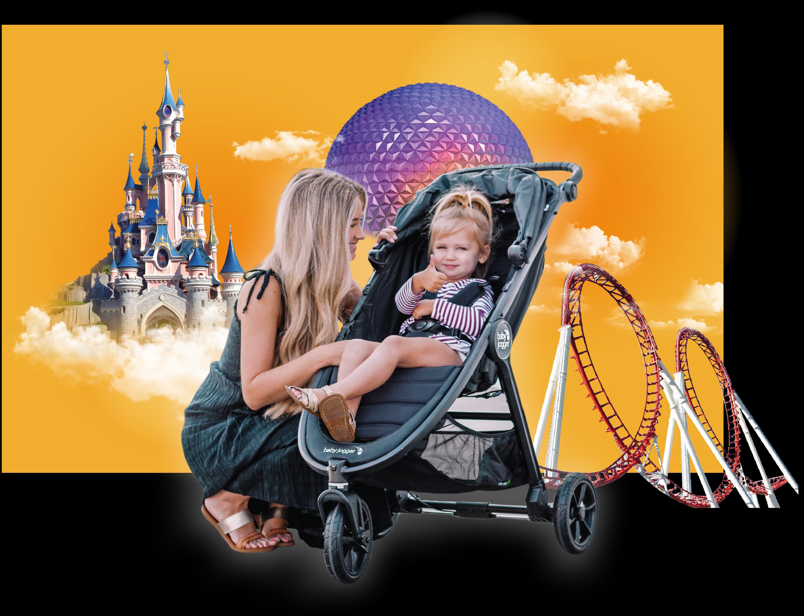 Family with Stroller in Orlando