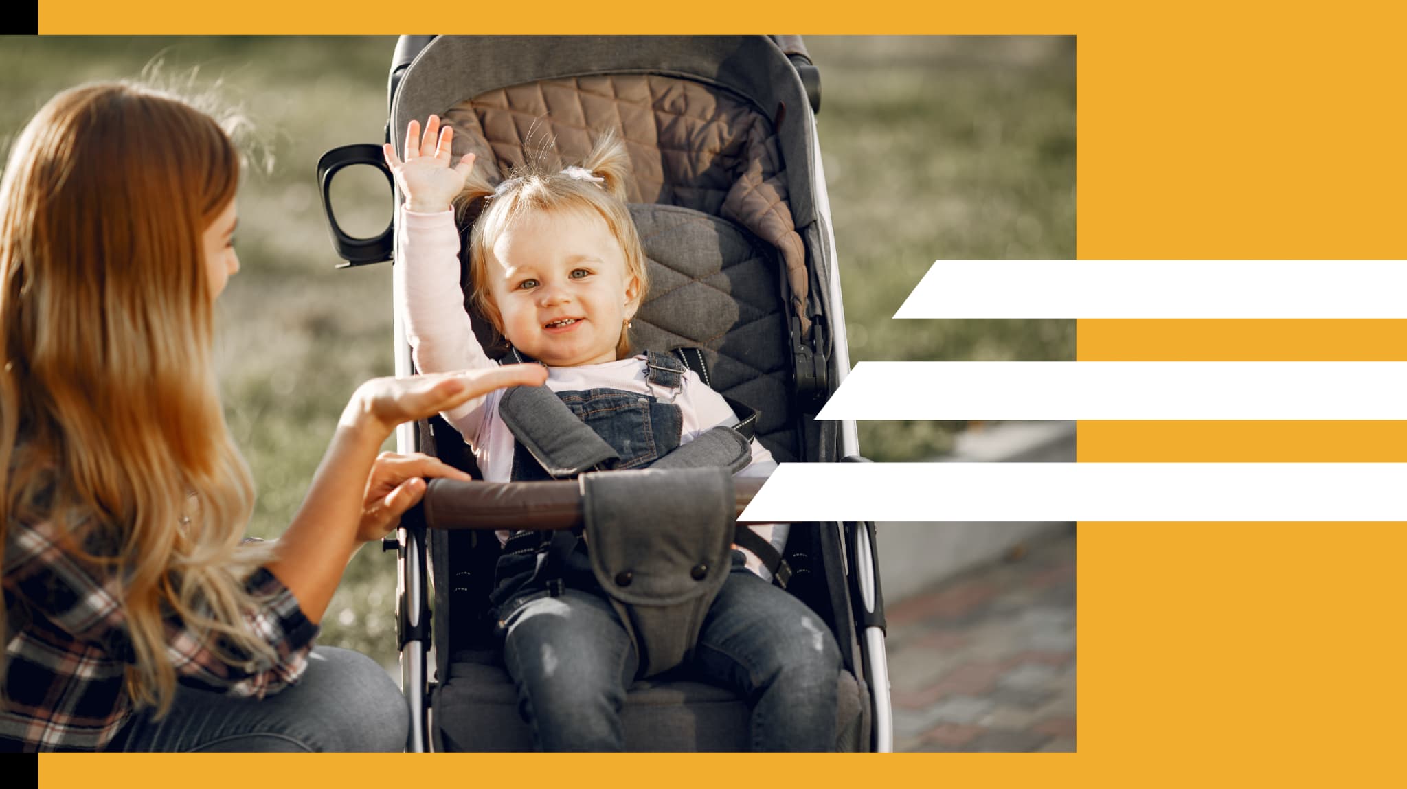 Family using Beta Stroller